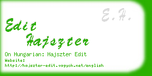 edit hajszter business card